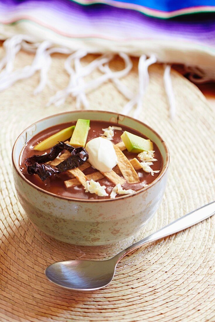 Aztec bean soup