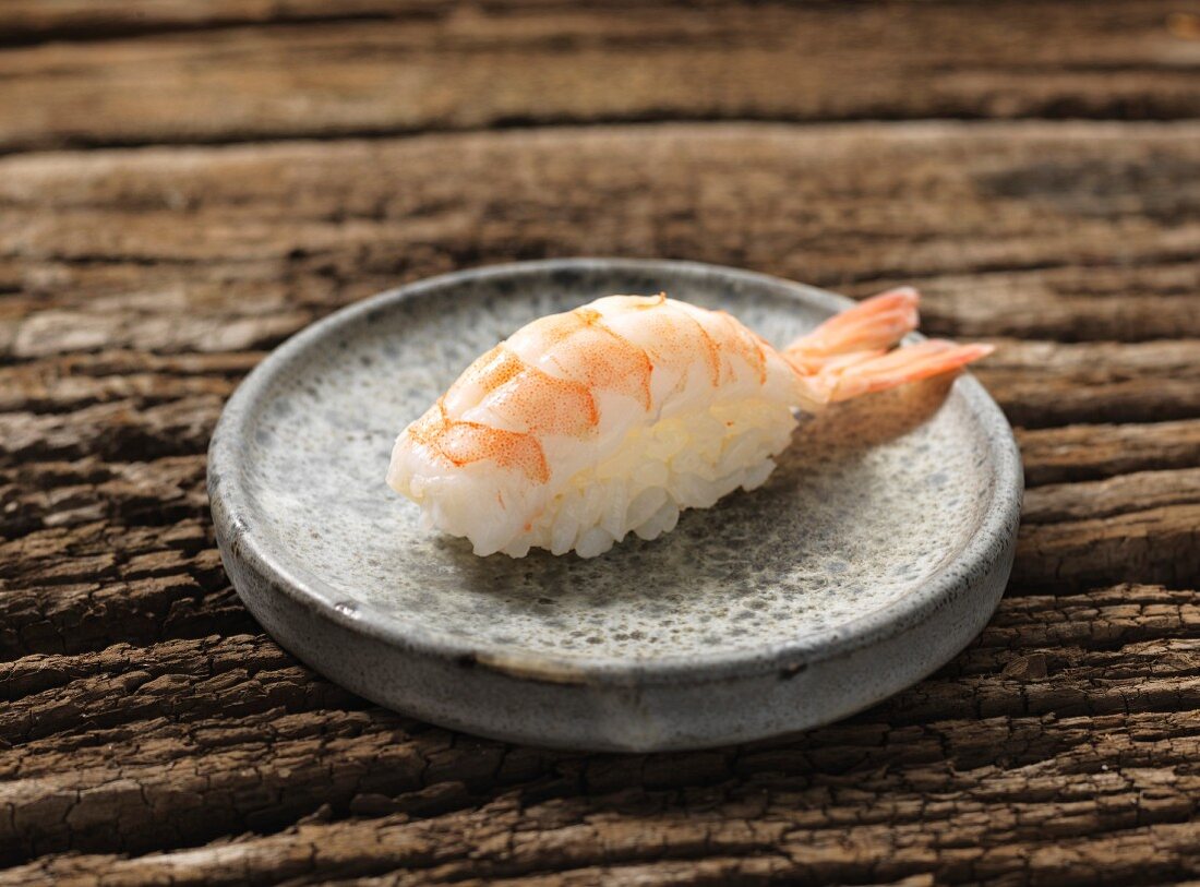 Nigiri sushi with prawn