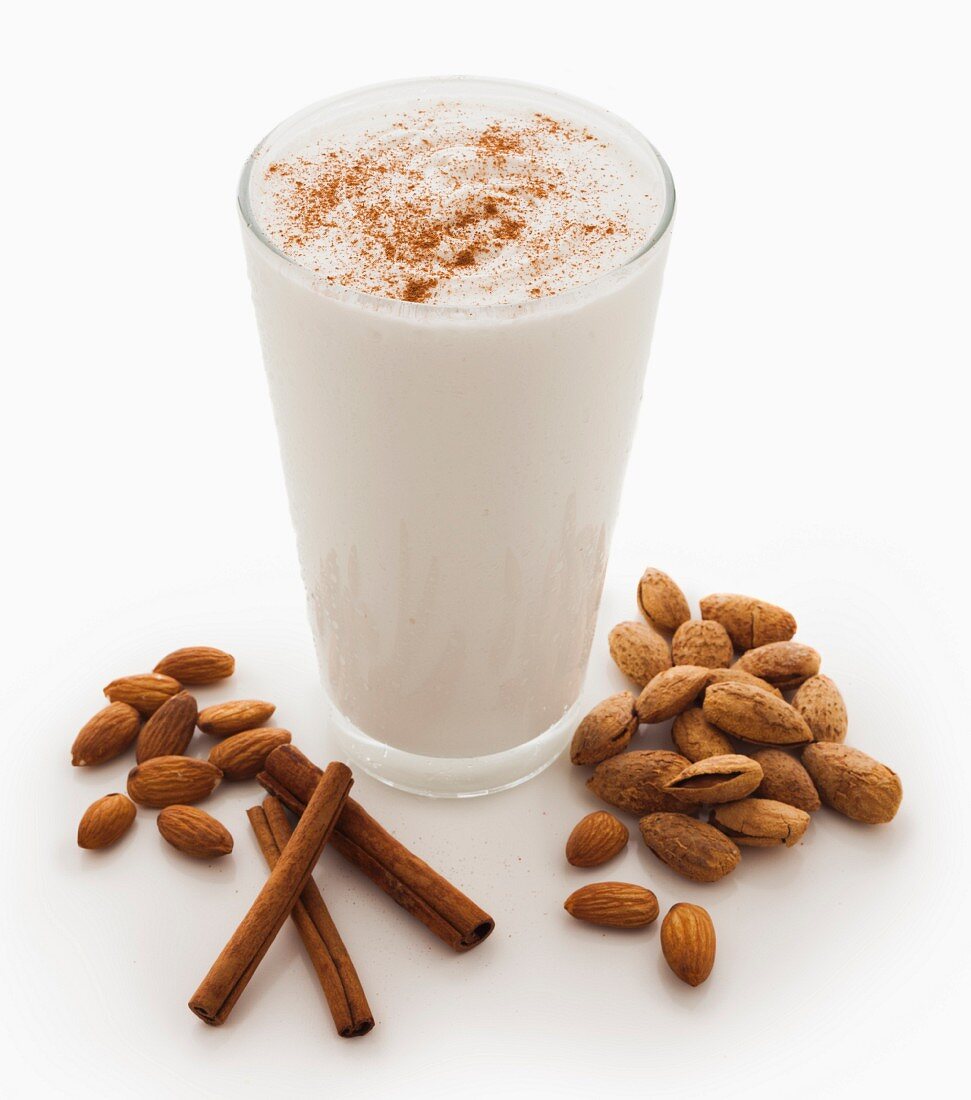 An almond smoothie with cinnamon