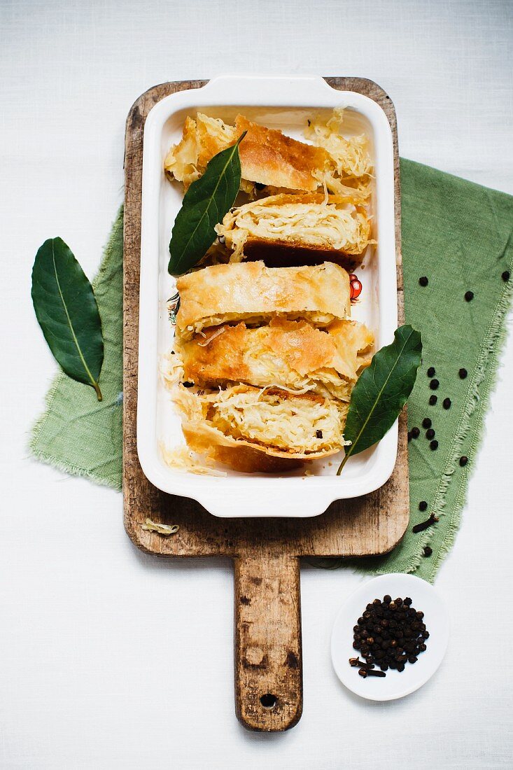 Sauerkraut strudel