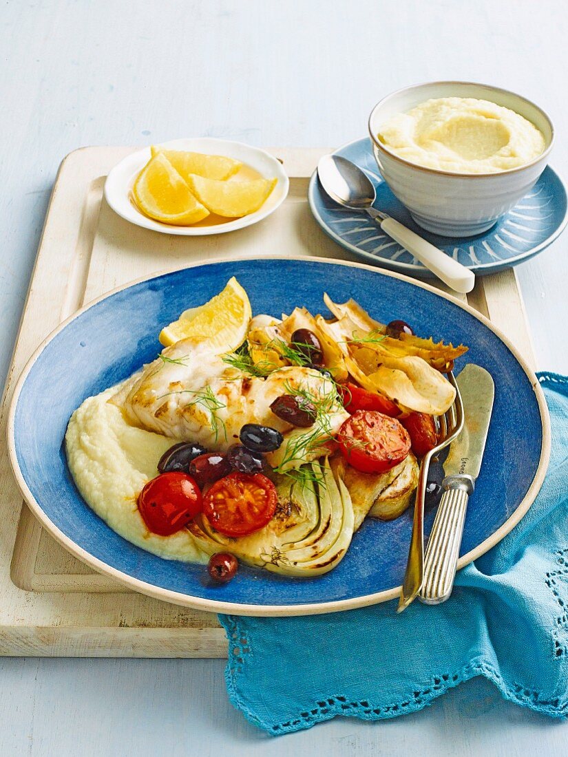 Fischfilet auf Fenchel-Sellerie-Püree