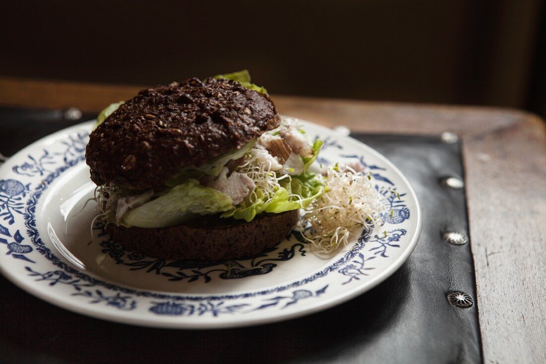 An eel and beansprout sandwich