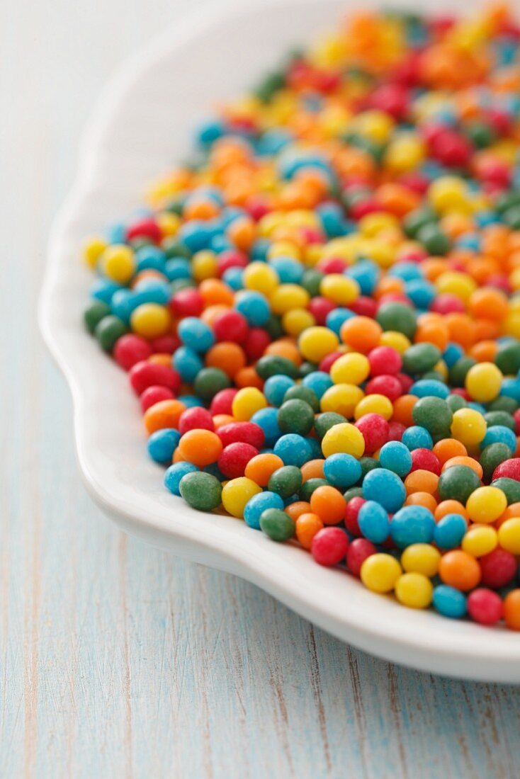 Coloured sugar pearls