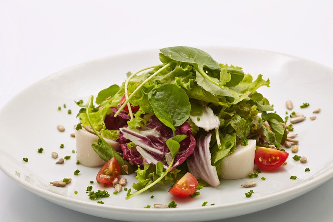 Gemischter Salat mit Radicchio und Palmherzen