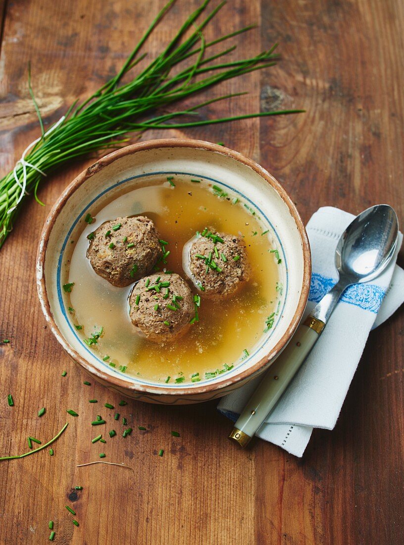 Liver dumpling soup (Germany)