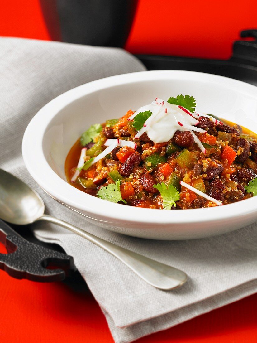 Vegetarian quinoa chilli