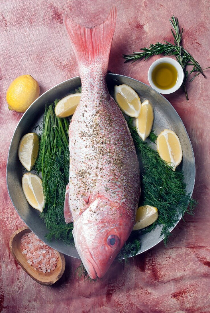 A red snapper ready to roast
