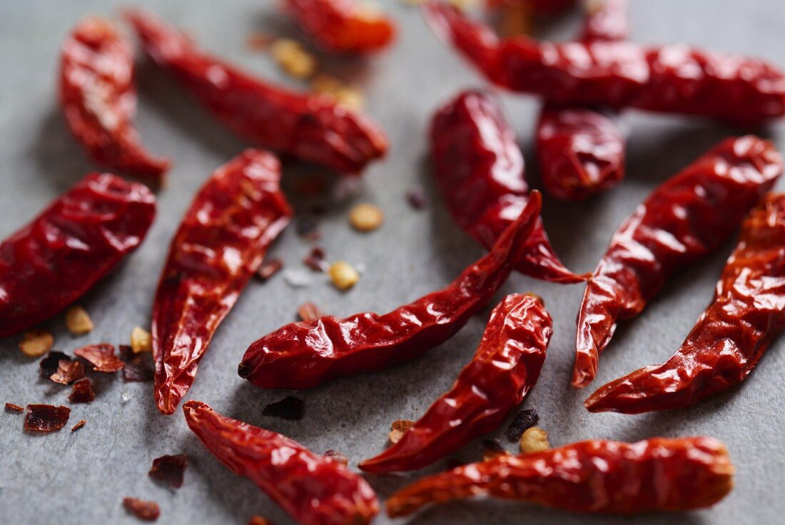 Dried, extra hot chilli peppers