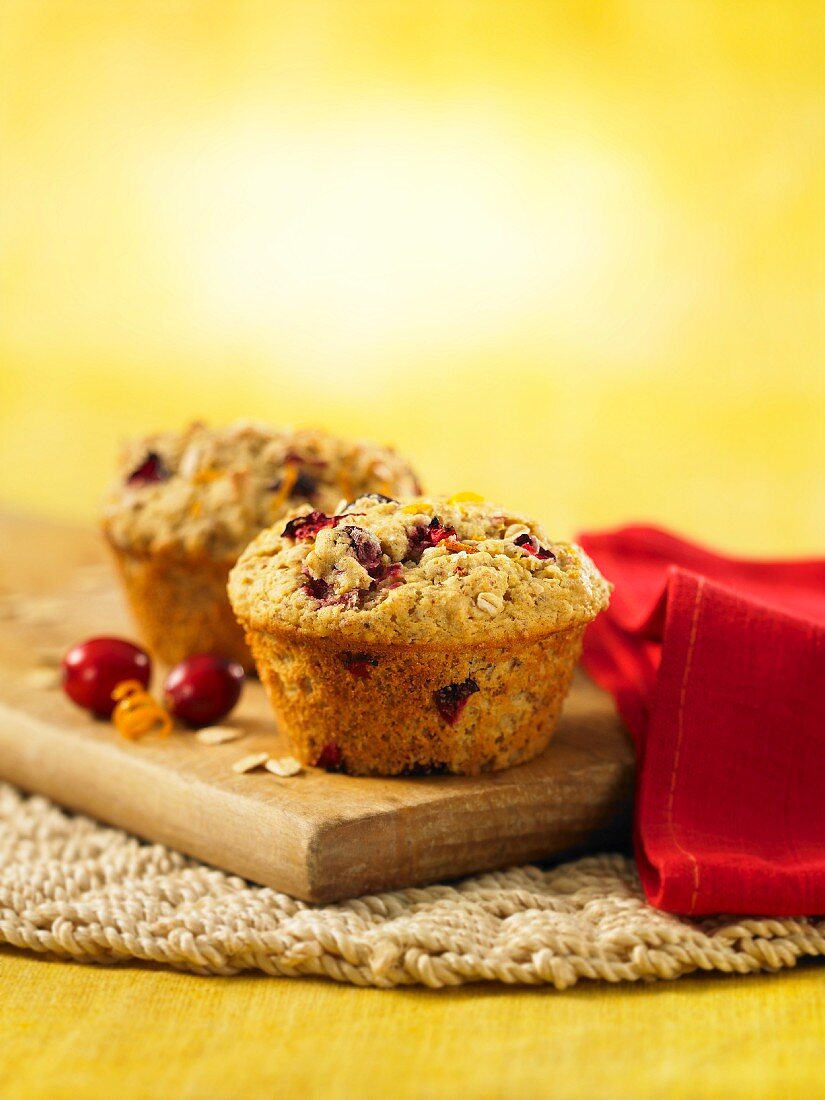 Cranberry and orange muffins