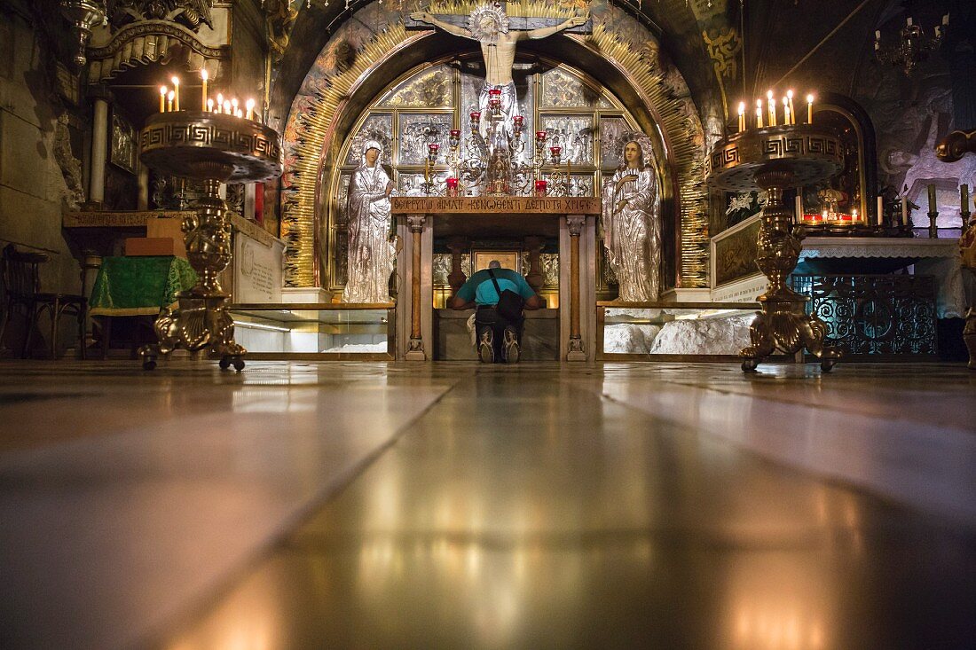 The Golgotha Altar at the Church of the Holy Sepulchre, Jerusalem, Israel