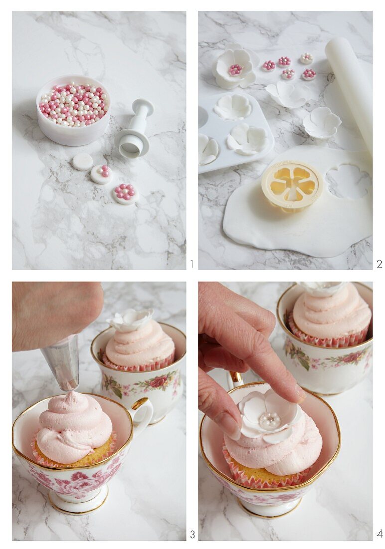 Blumen-Cupcakes zubereiten