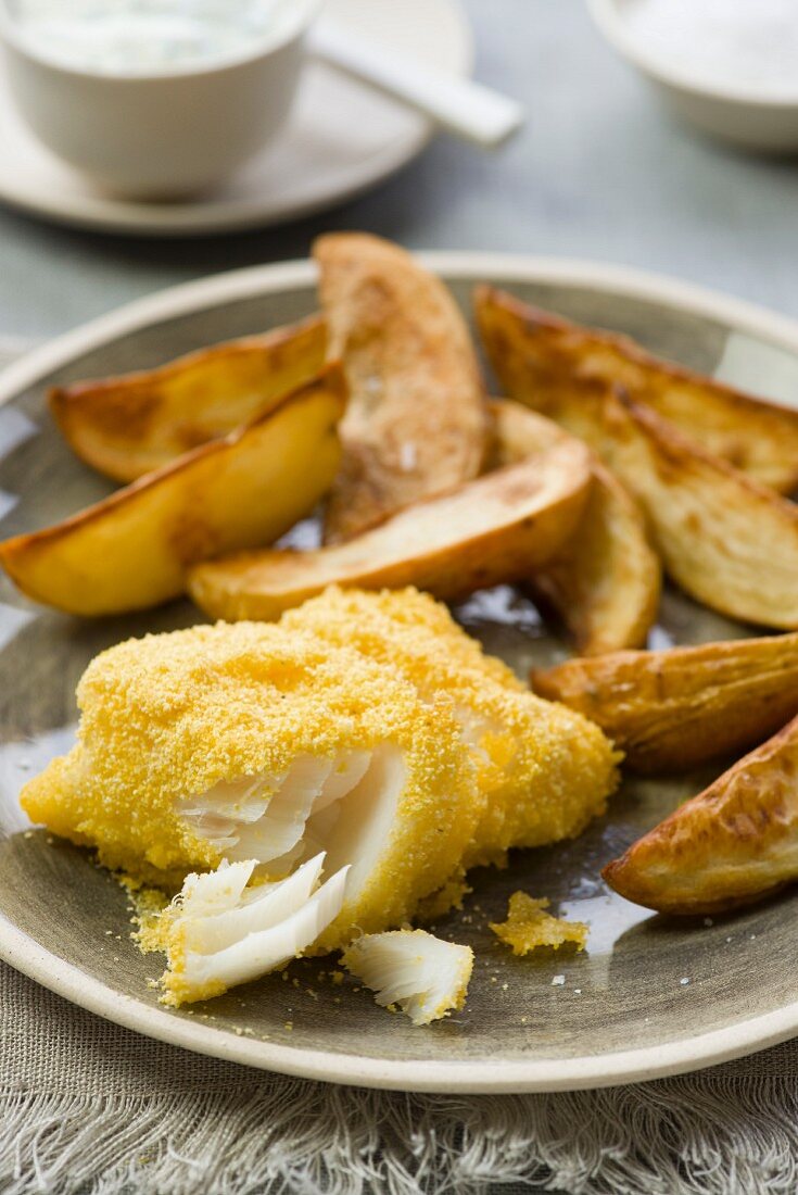 Kabeljau und Pommes frites