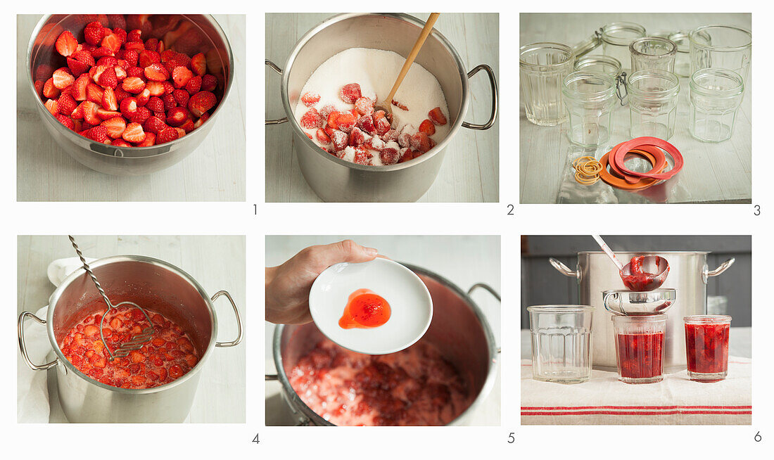 Making strawberry jam