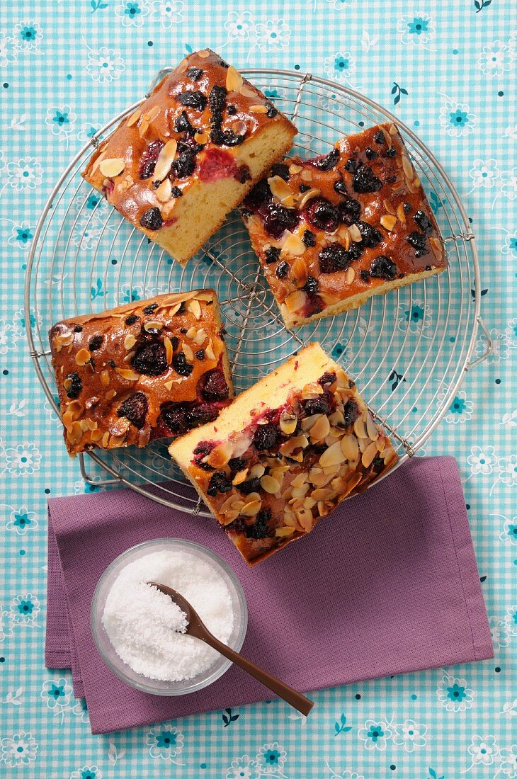 Berry and almond cake