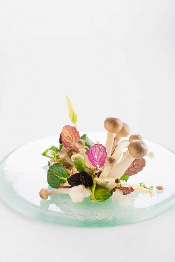 Mushroom salad with truffle vinaigrette