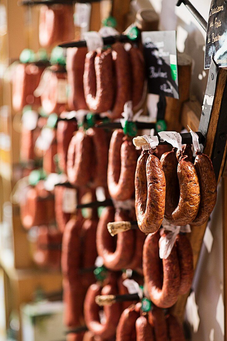 Regional sausages, Lake Geneva, Switzerland