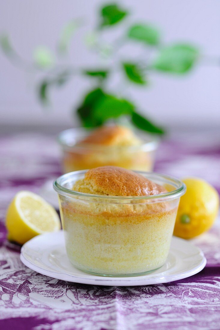 Kleine Zitronenkuchen, im Glas gebacken