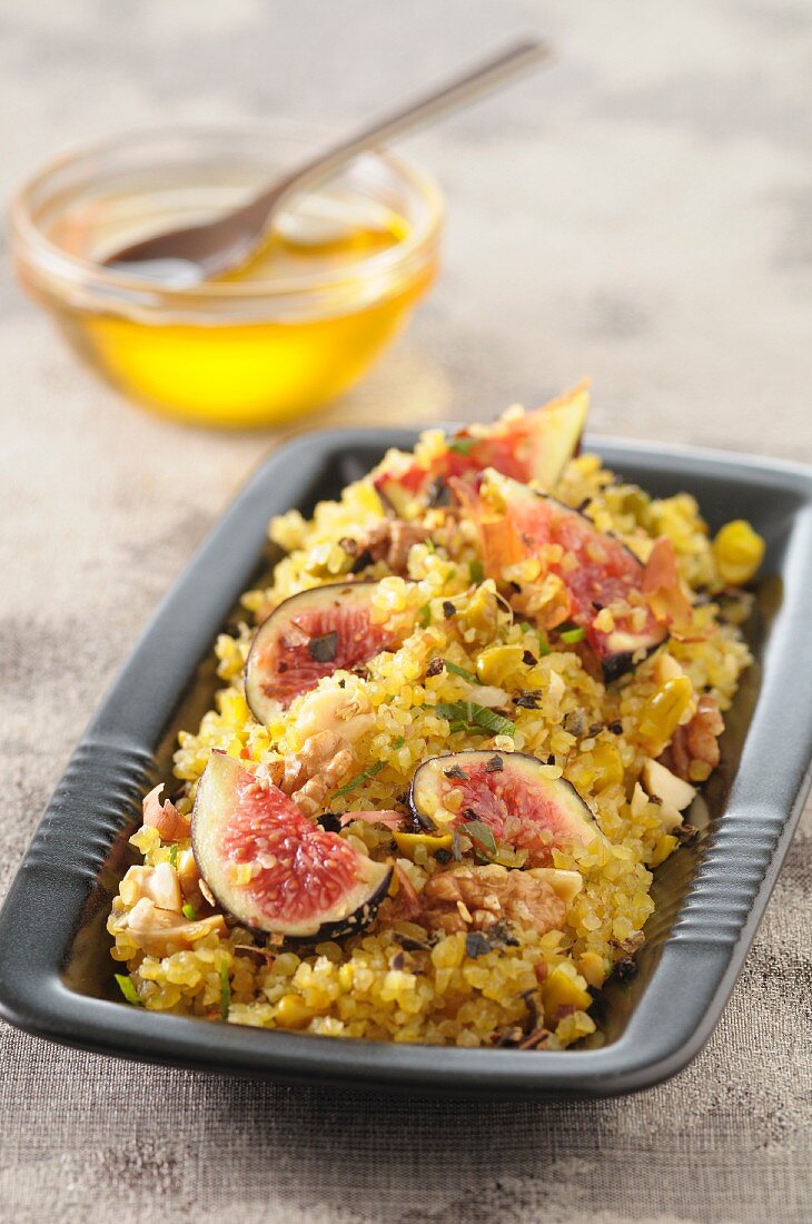 Tabbouleh with figs and honey
