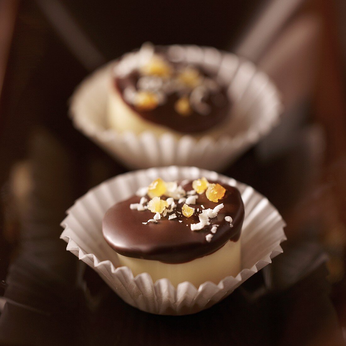 Apricots truffles with white chocolate