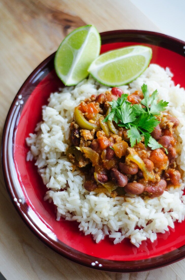 Chili con Carne auf Reis