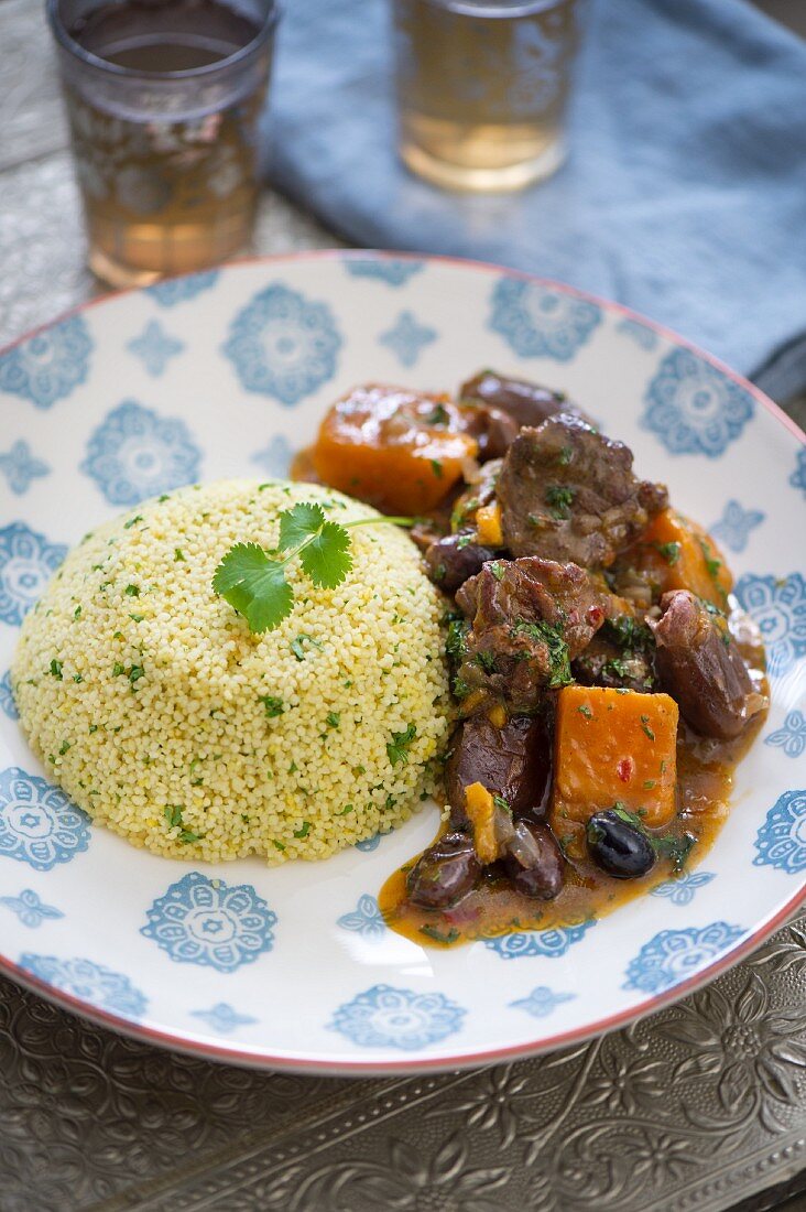 Lamb ragout with couscous (Morocco)