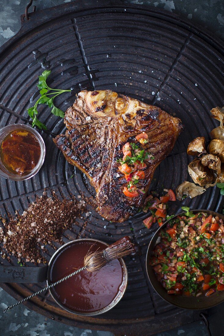 Grilled T-bone steak