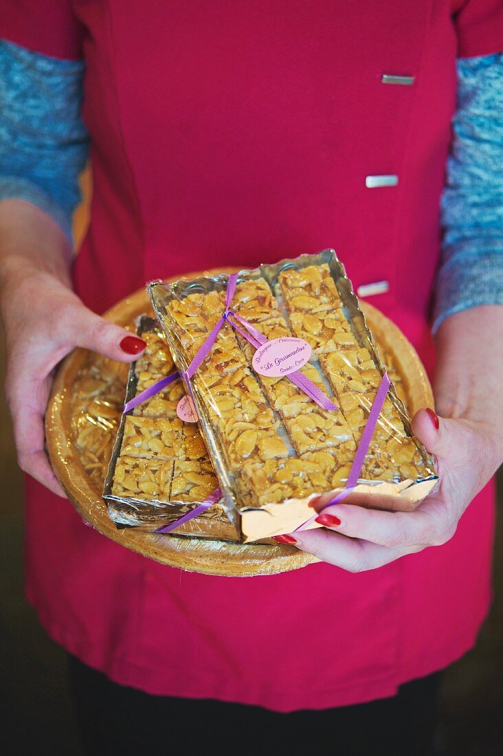 Almond cake (Amandine), Lake Geneva, Switzerland