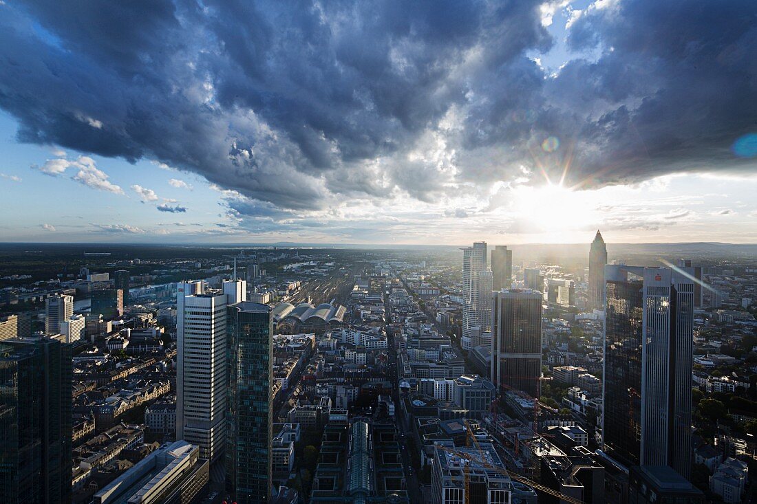 Blick vom Main Tower, Frankfurt am Main, Deutschland