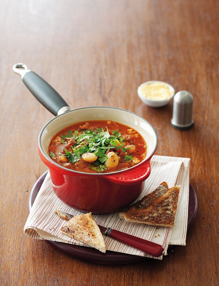 Tuscan bean and beef soup