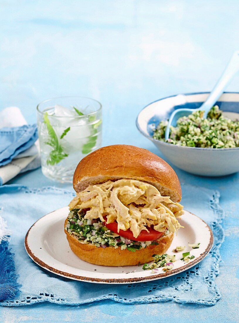 Hähnchenburger mit Tabouleh