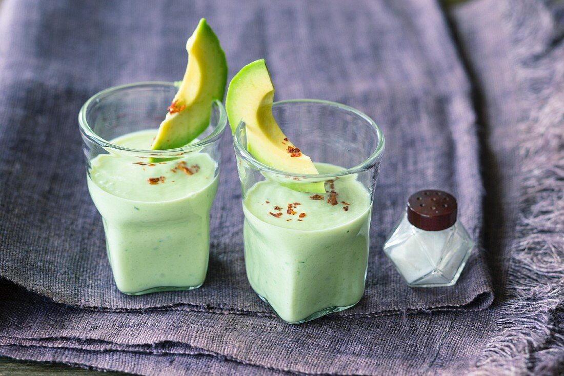Avocado and cucumber drinks