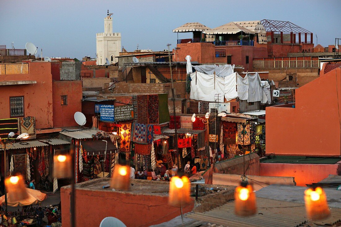 Blick über die Altstadt, Marrakesch, Marokko
