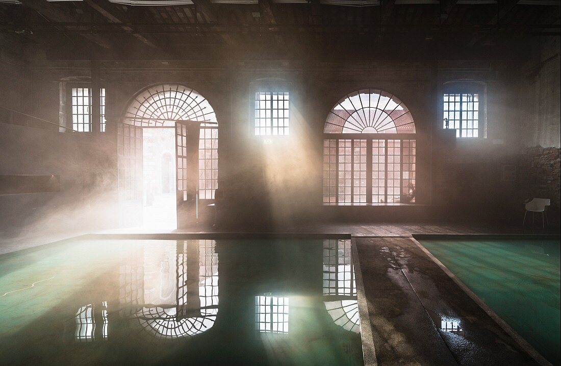 The interior of the Arsenale, Venice, Italy