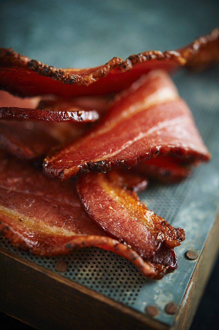 Gebratene Baconscheiben