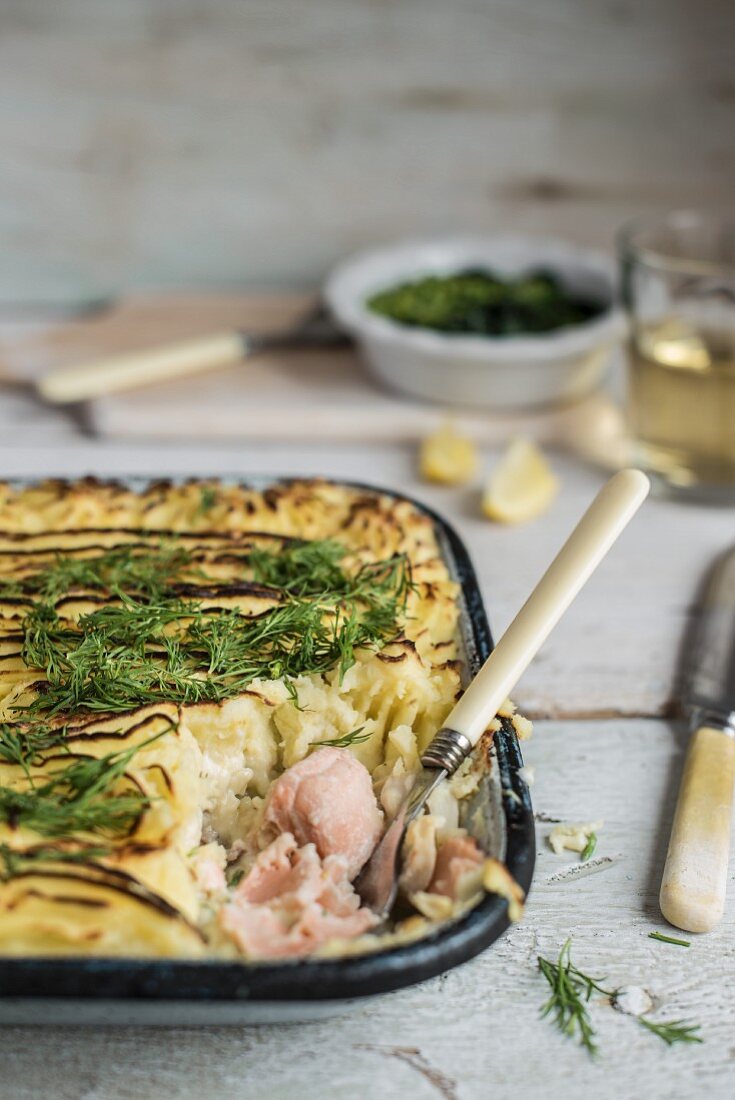 Fischpie mit Dill