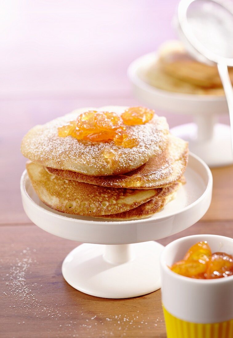 Schottische Pfannkuchen mit Marmelade