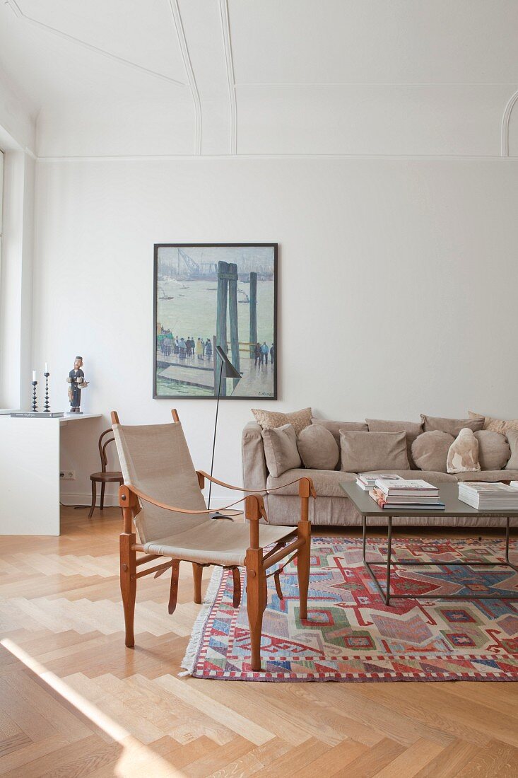 Classic living room in period apartment