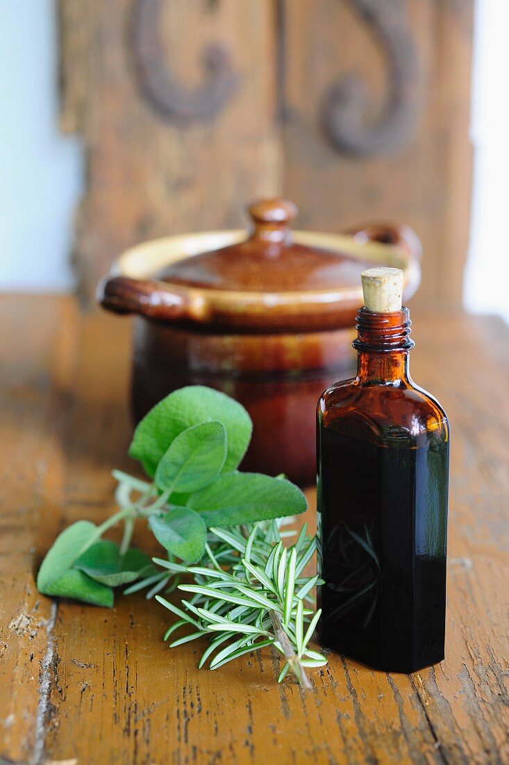 Homemade herb tincture