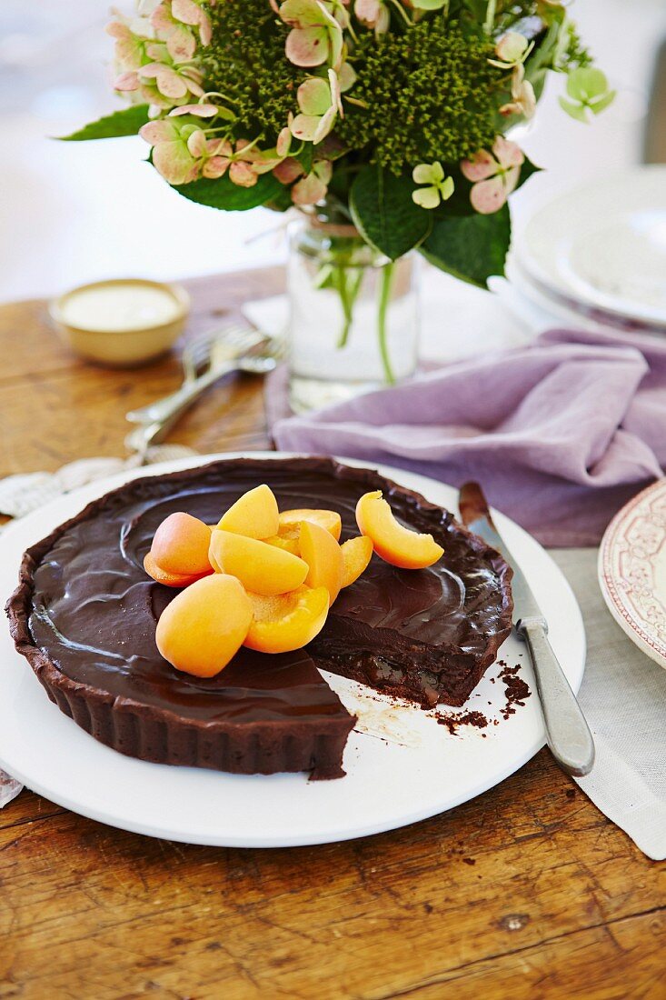 Maggie Beer - Maggie s Barossa Easter - Bittersweet chocolate and apricot jam tart