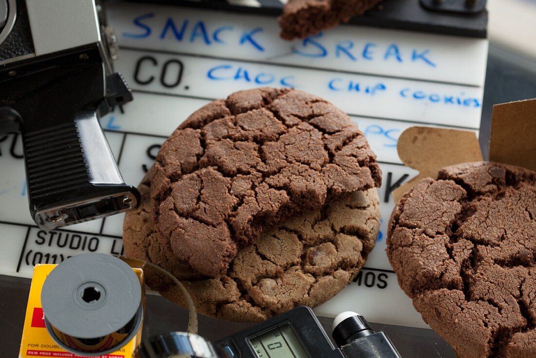 Chocolatechip Cookies auf einem Film-Set
