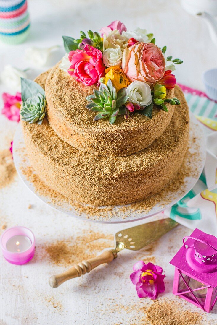 Cakestree - 🍯 Delicious Russian honey cake 🐝 #homemade... | Facebook