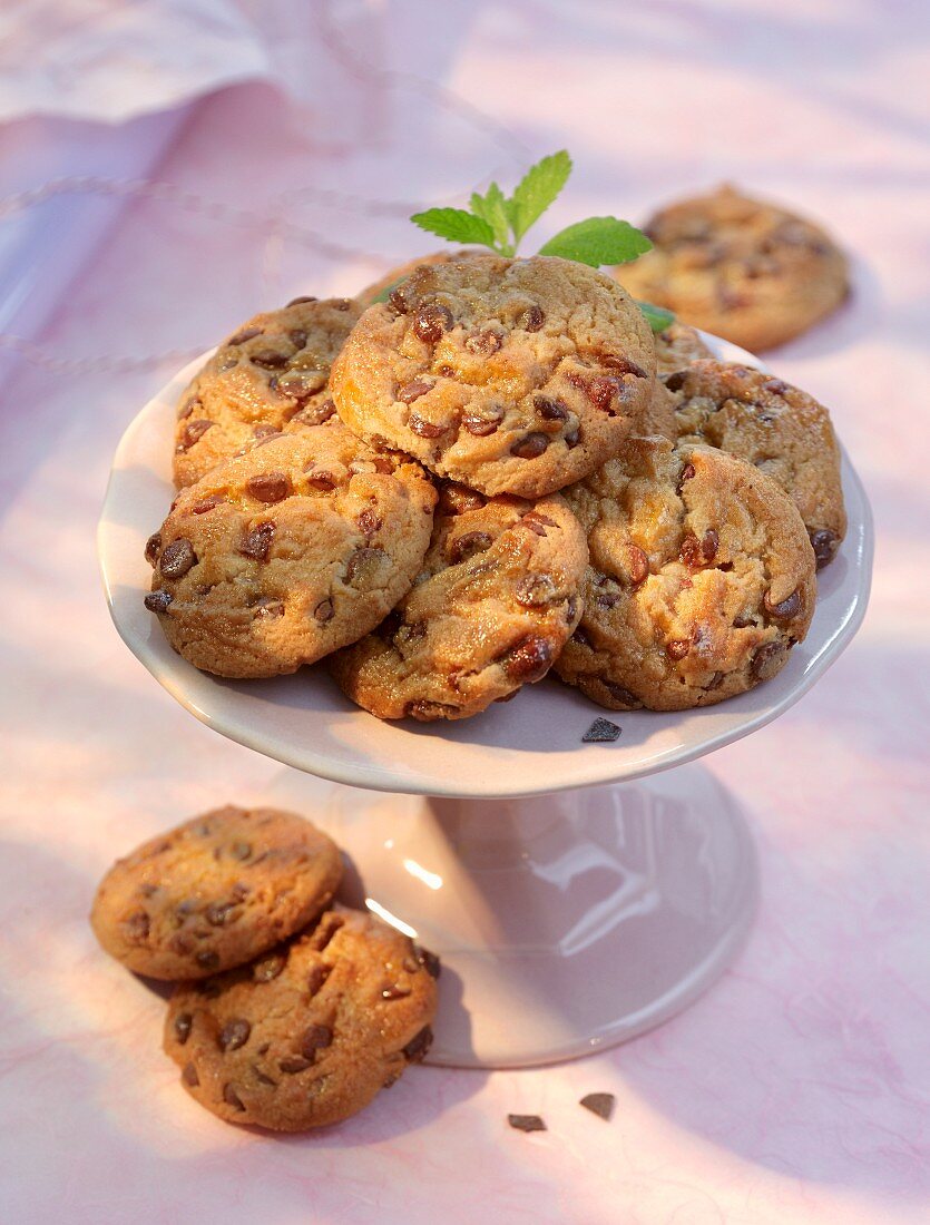 Amerikanische Cookies mit Pekannuss und Schokoladenstückchen