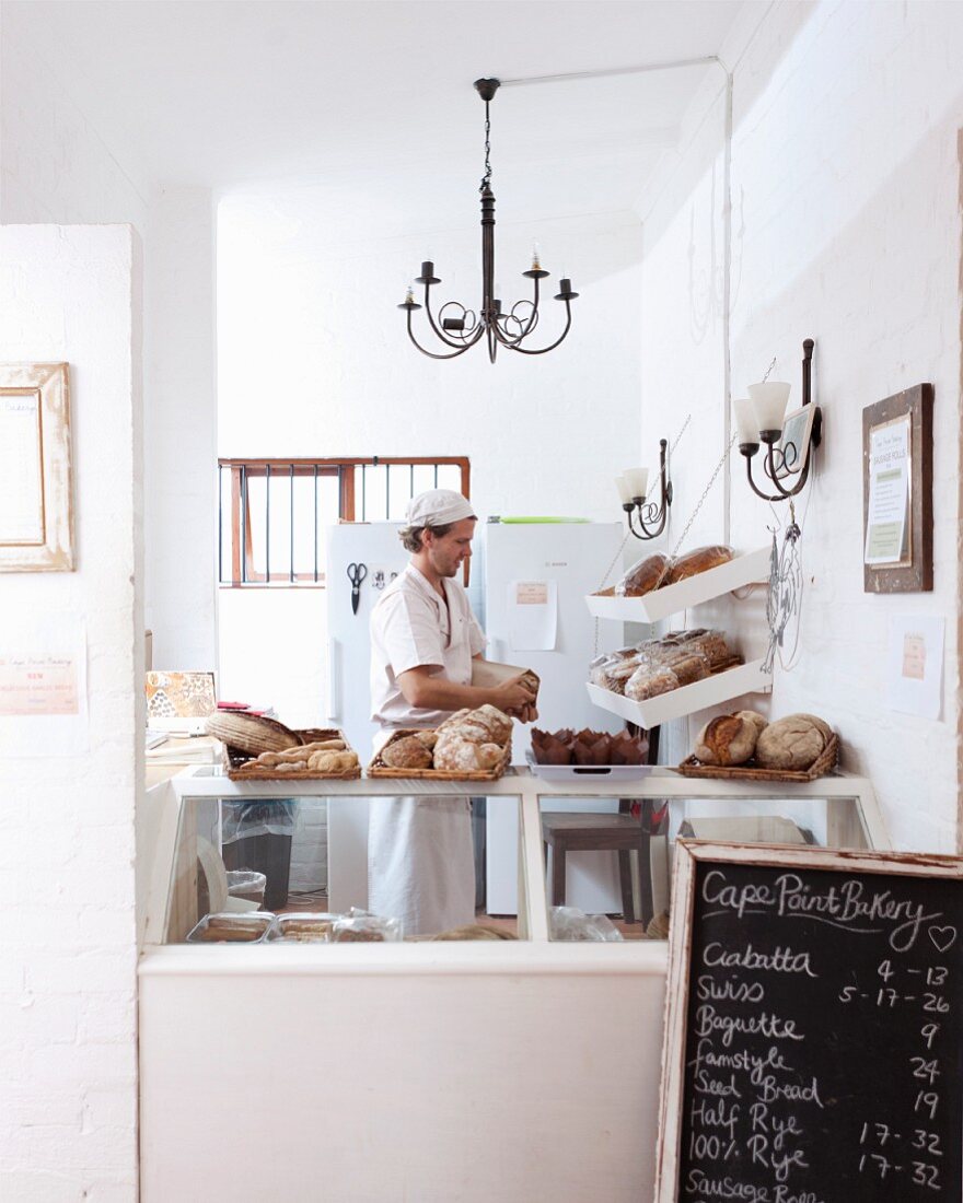 A baker in a bakery in South Africa