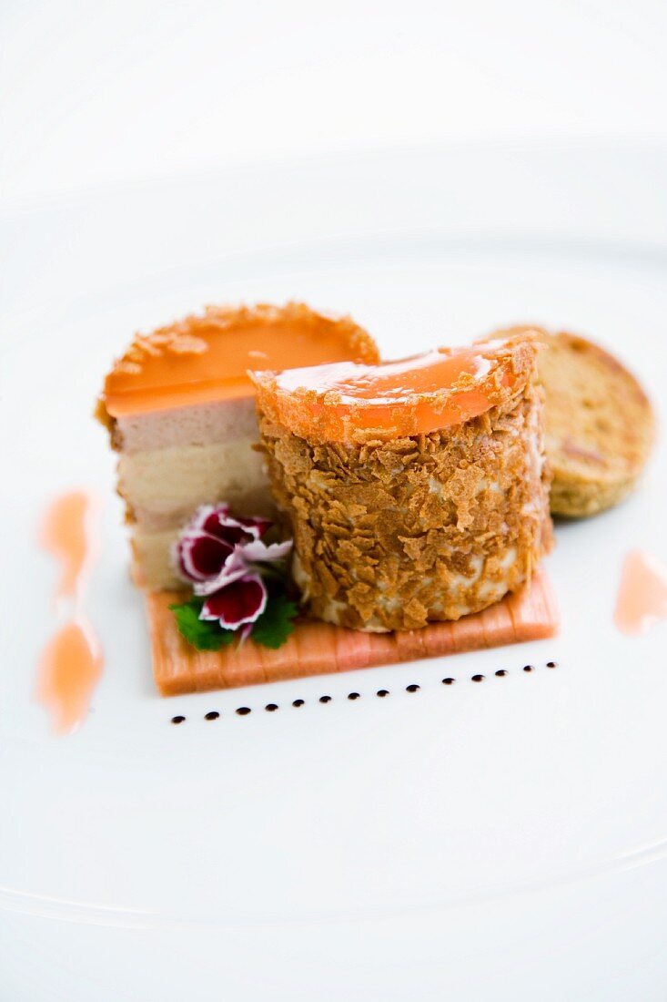 Goose liver terrine with pickled rhubarb and brioche