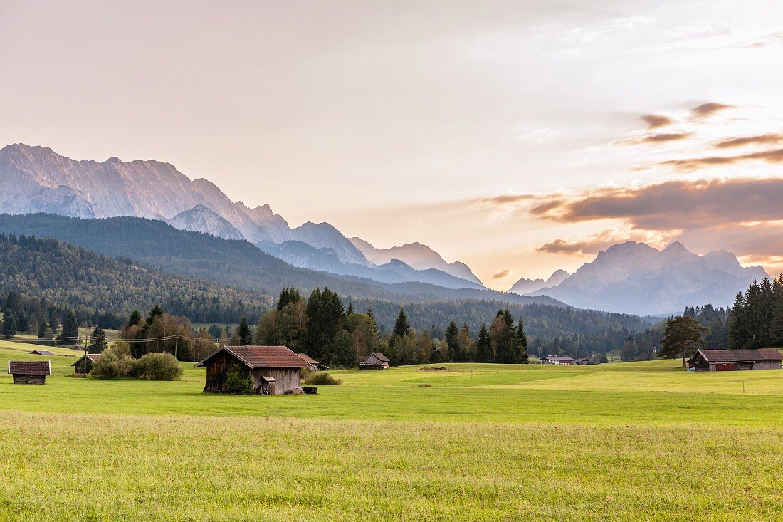 A range of mountains between Klais and Mittenwald, Upper Bavaria