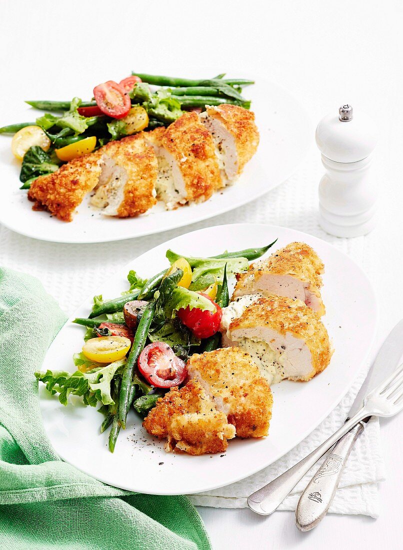 Cheese-Stuffed Chicken Schnitzel