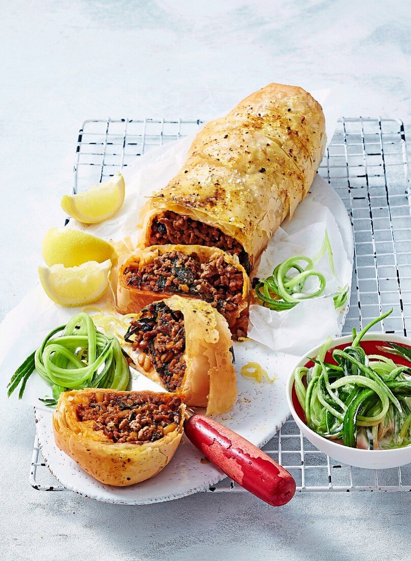 Spicy Lamb and Kale Roll