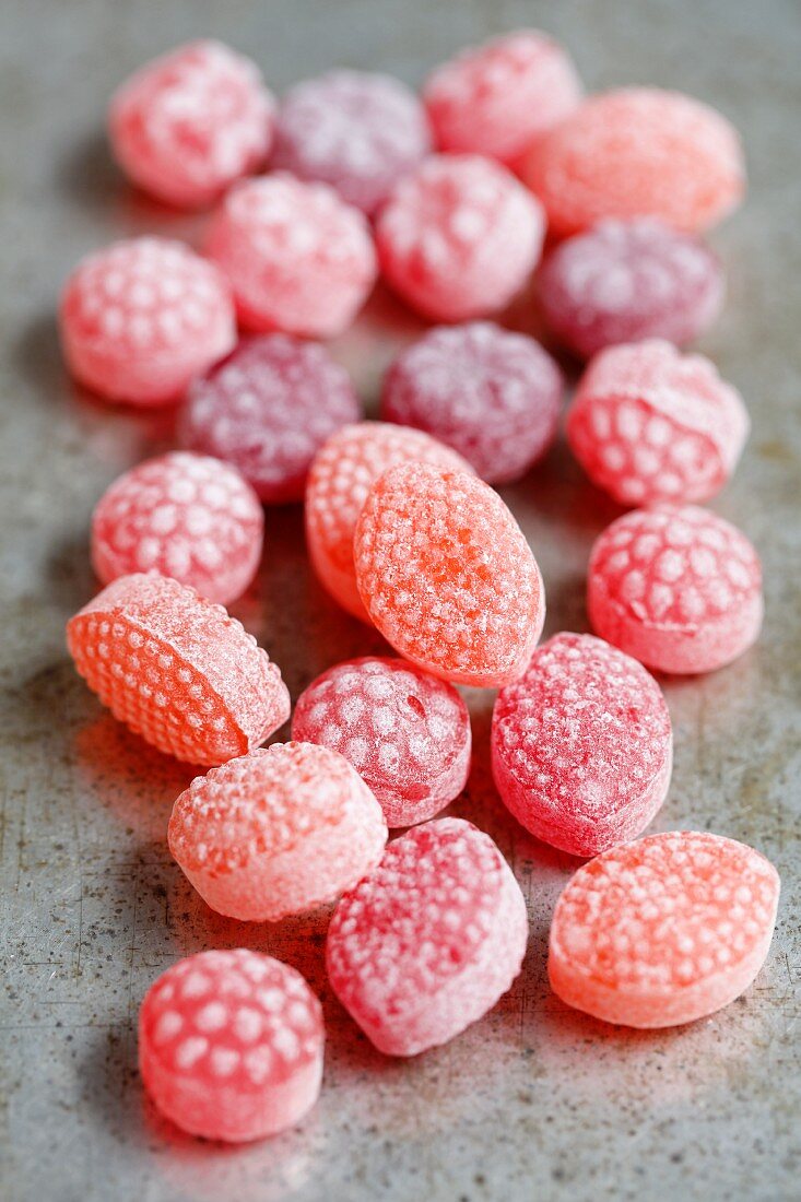 Raspberry and strawberry sweets