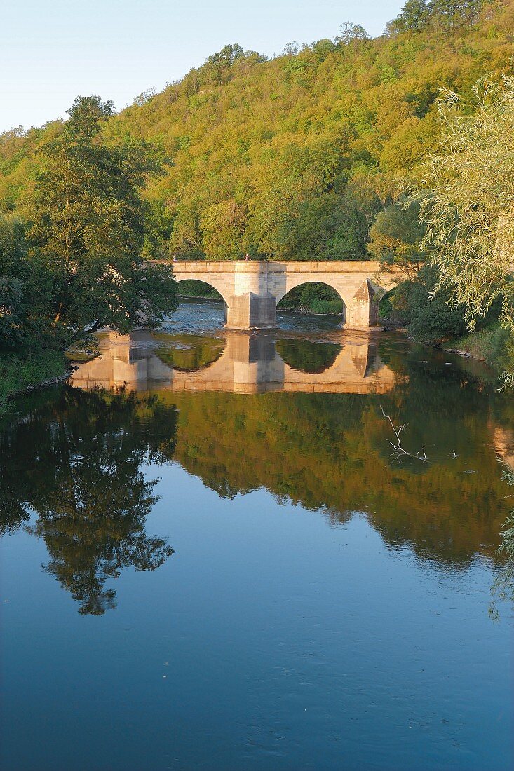 Creuzburg Werra bridge, Eichsfeld-Hainich-Werratal, Thuringia, Germany