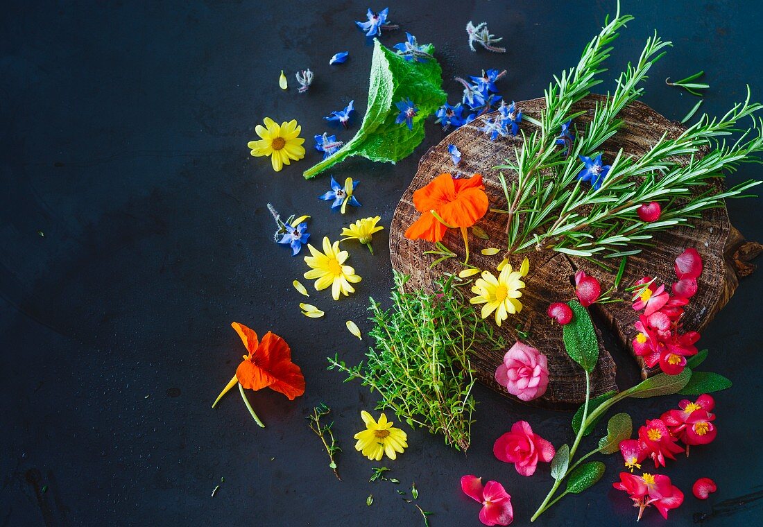 An arrangement of local herbs (Paleo)